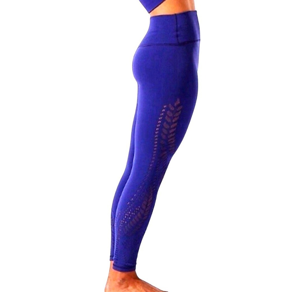 Purple Athleta Warp Knit 7/8 Skinny Leggings Mid Rise  XXS/XS